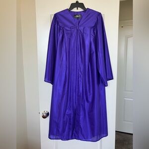 Purple Graduation Gown with Cap & Tassel